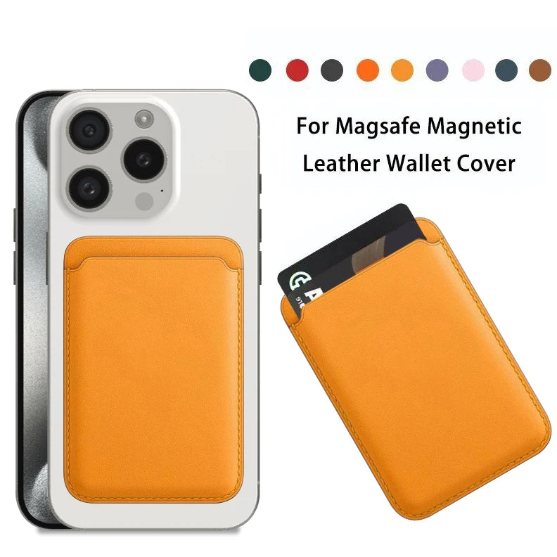For Magsafe Leather Wallet Case Compatible For Apple iPhone 15 12 13 Pro Max Plus Fashion Magnetic Card Holder Cover Accessories - THOOBO!