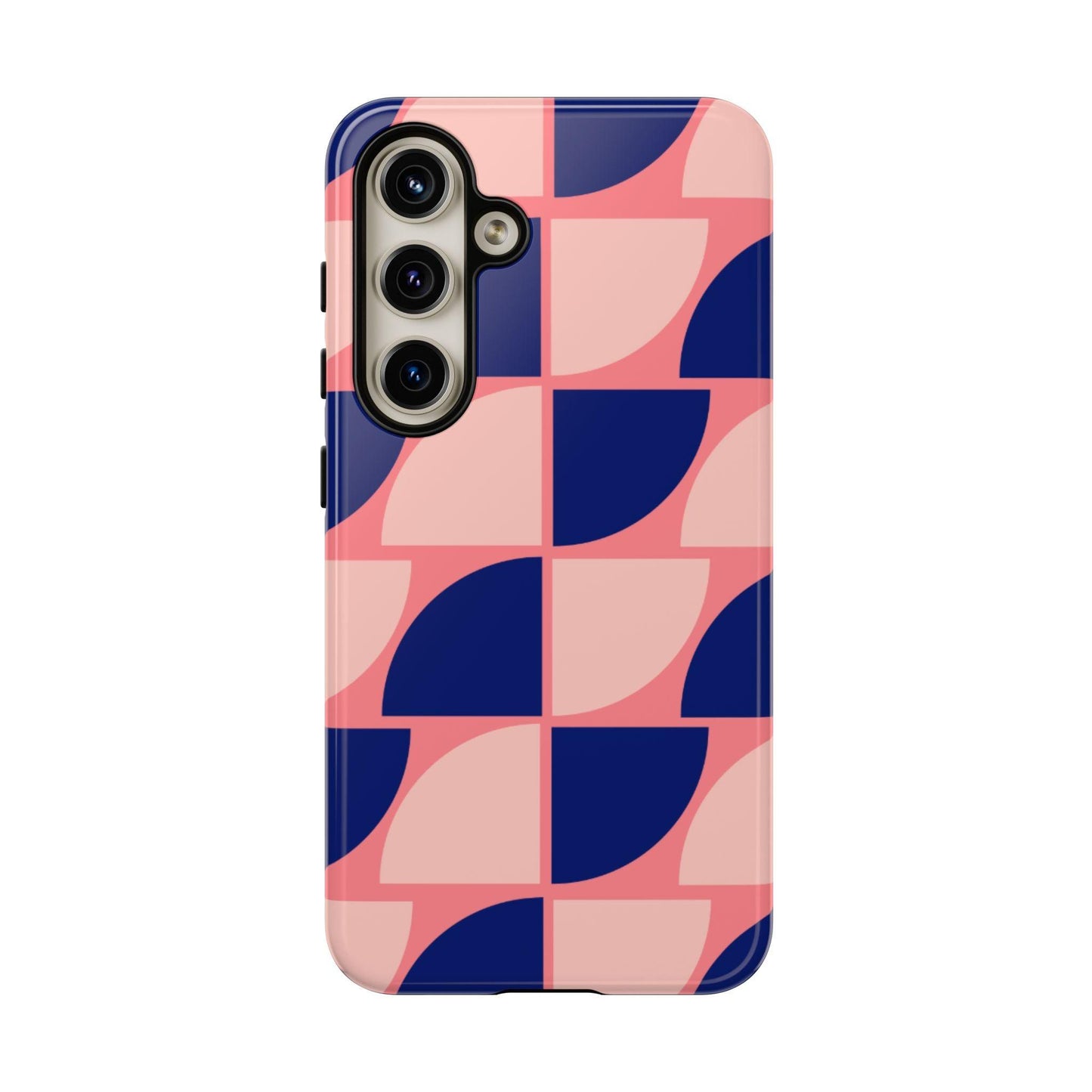 Samsung Tough Phone Case – Pink and Blue Pattern, Durable Protection, Sleek Design