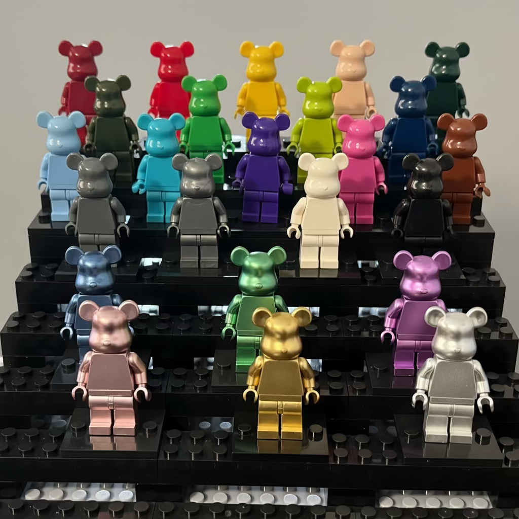 Bearbrick Monochrome Bear Minifigures – 20+ Vibrant Colors!