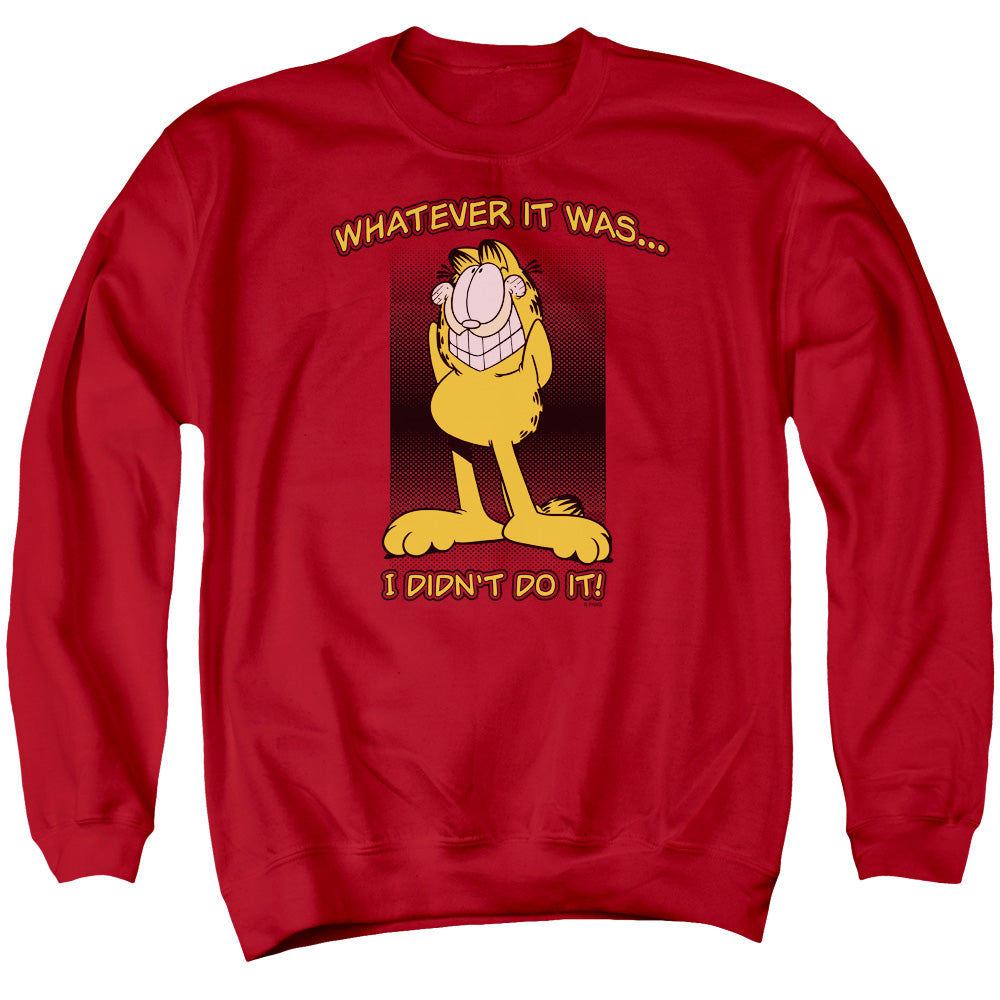 Garfield I Didn't Do It Mens Crewneck Sweatshirt Red
