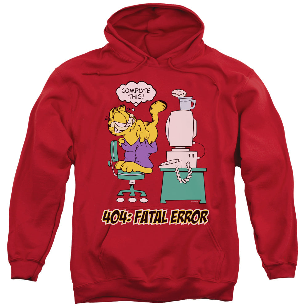 Garfield Compute This Mens Hoodie Red