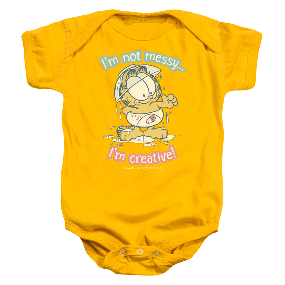 Garfield Im Creative Infant Baby Snapsuit Gold (12 Mos)