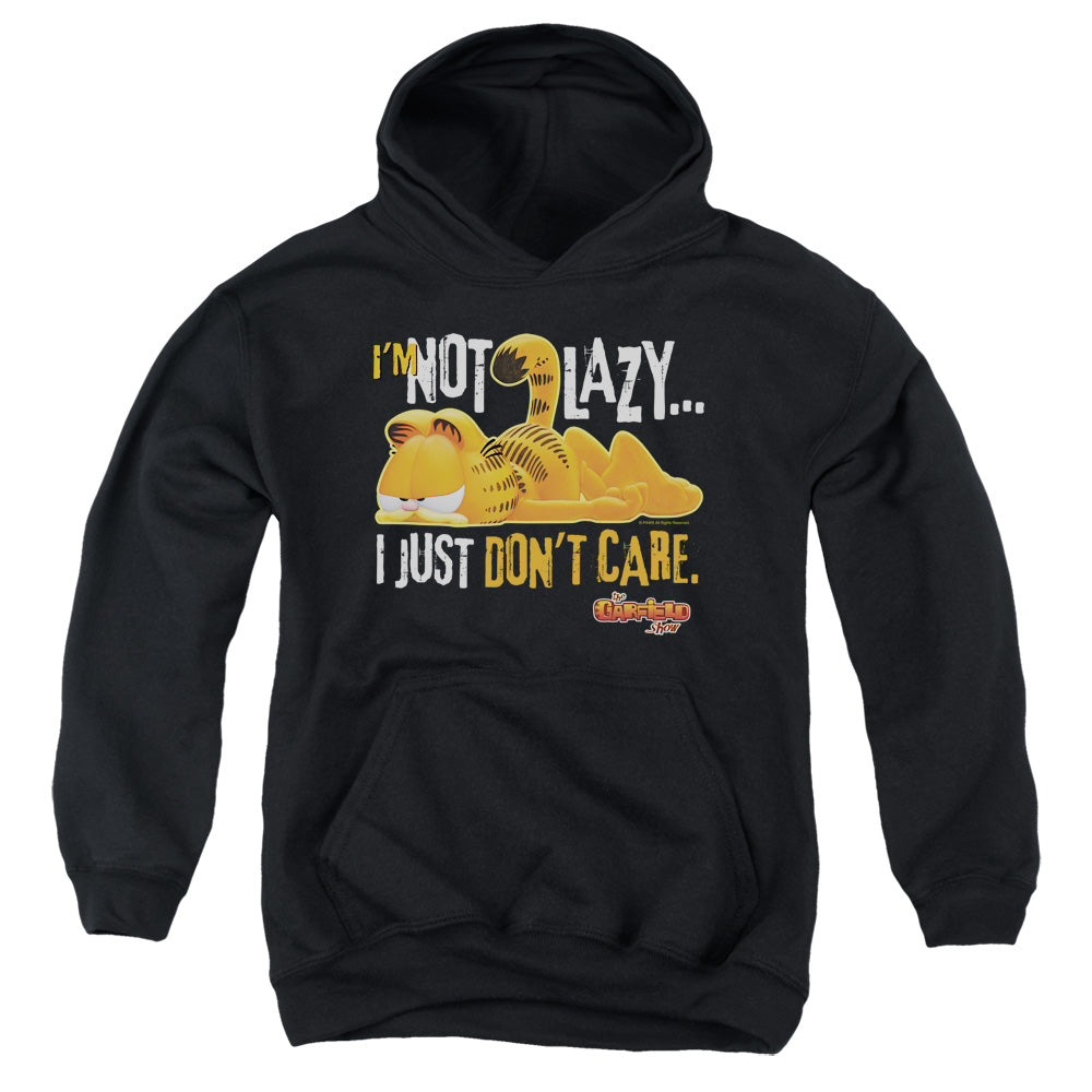 Garfield Not Lazy Kids Youth Hoodie Black