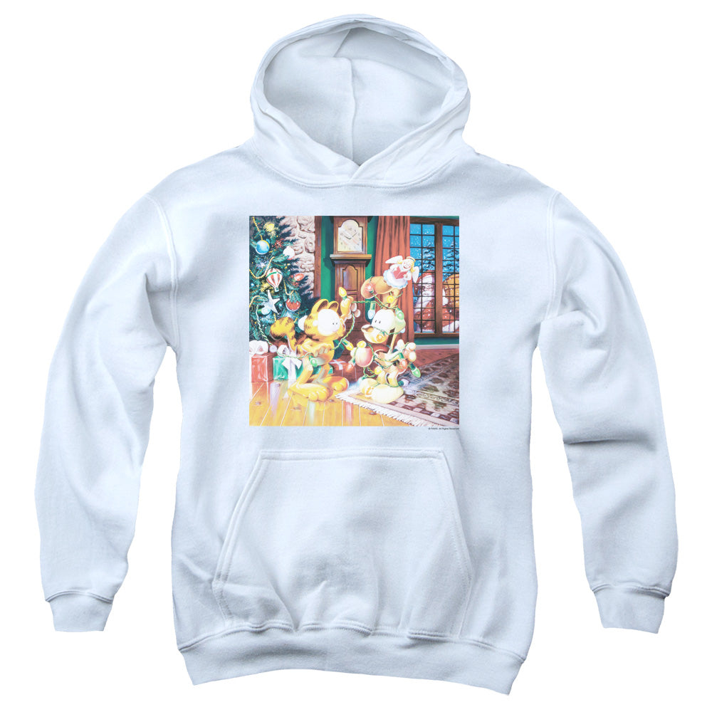 Garfield Odie Tree Kids Youth Hoodie White