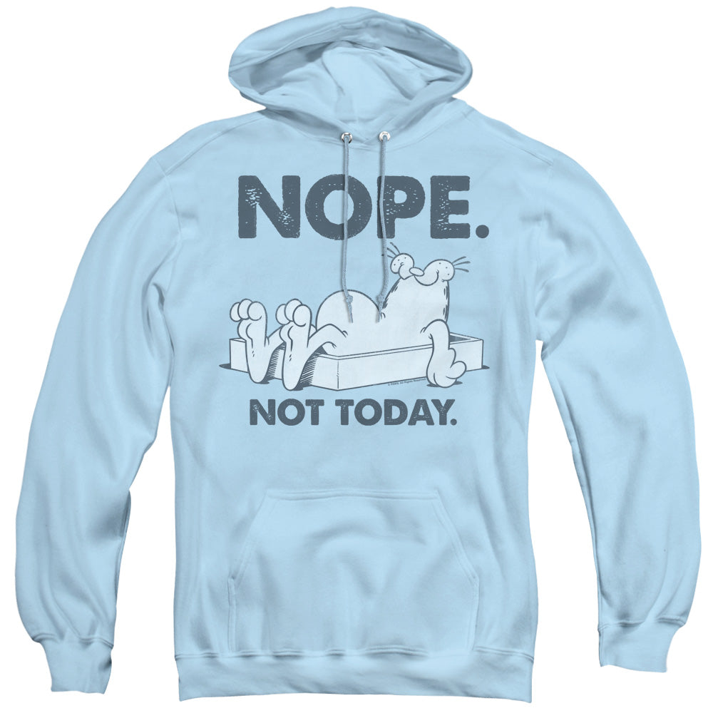 Garfield Nope Mens Hoodie Light Blue