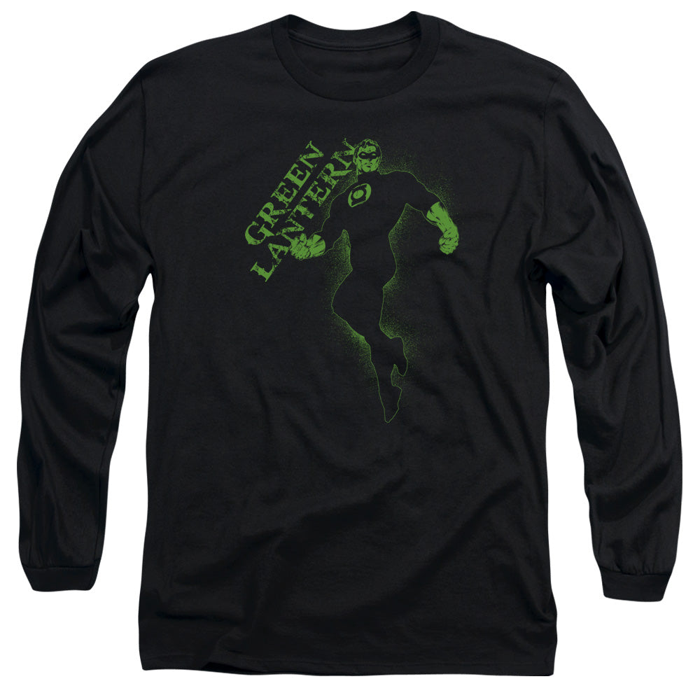Gl Lantern Darkness Mens Long Sleeve Shirt Black Officially Licensed
