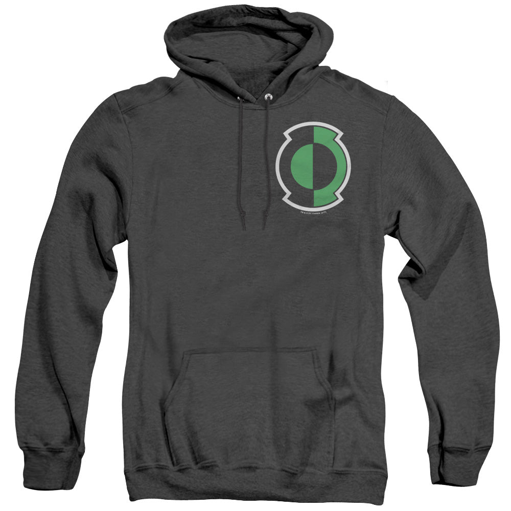 Green Lantern Kyle Logo Heather Mens Hoodie Black Officially Licensed