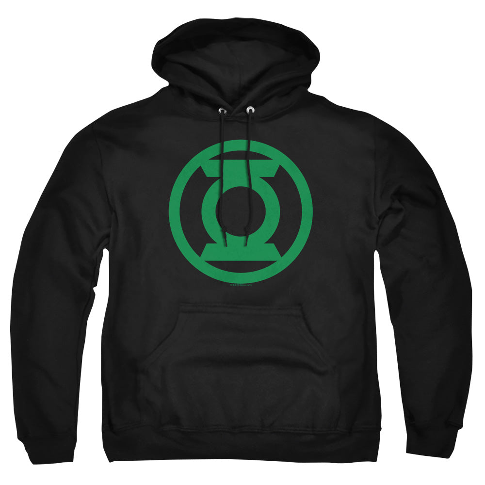 Green Lantern Green Emblem Mens Hoodie Black Officially Licensed