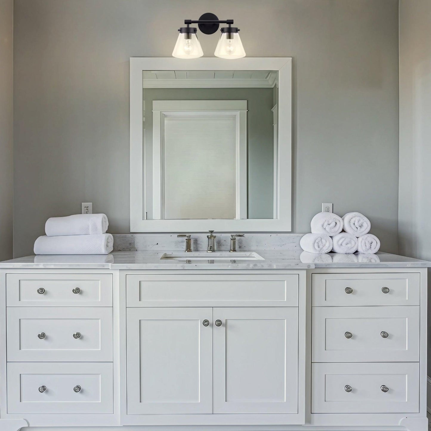 Gleam Modern Farmhouse 2-Light Vanity Light