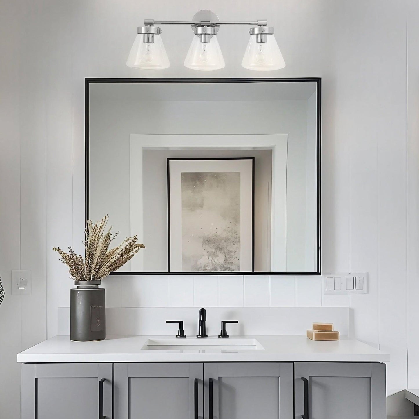 Gleam Modern 3-Light Dimmable Vanity Light