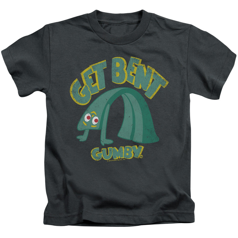 Gumby Get Bent Juvenile Kids Youth T Shirt Charcoal