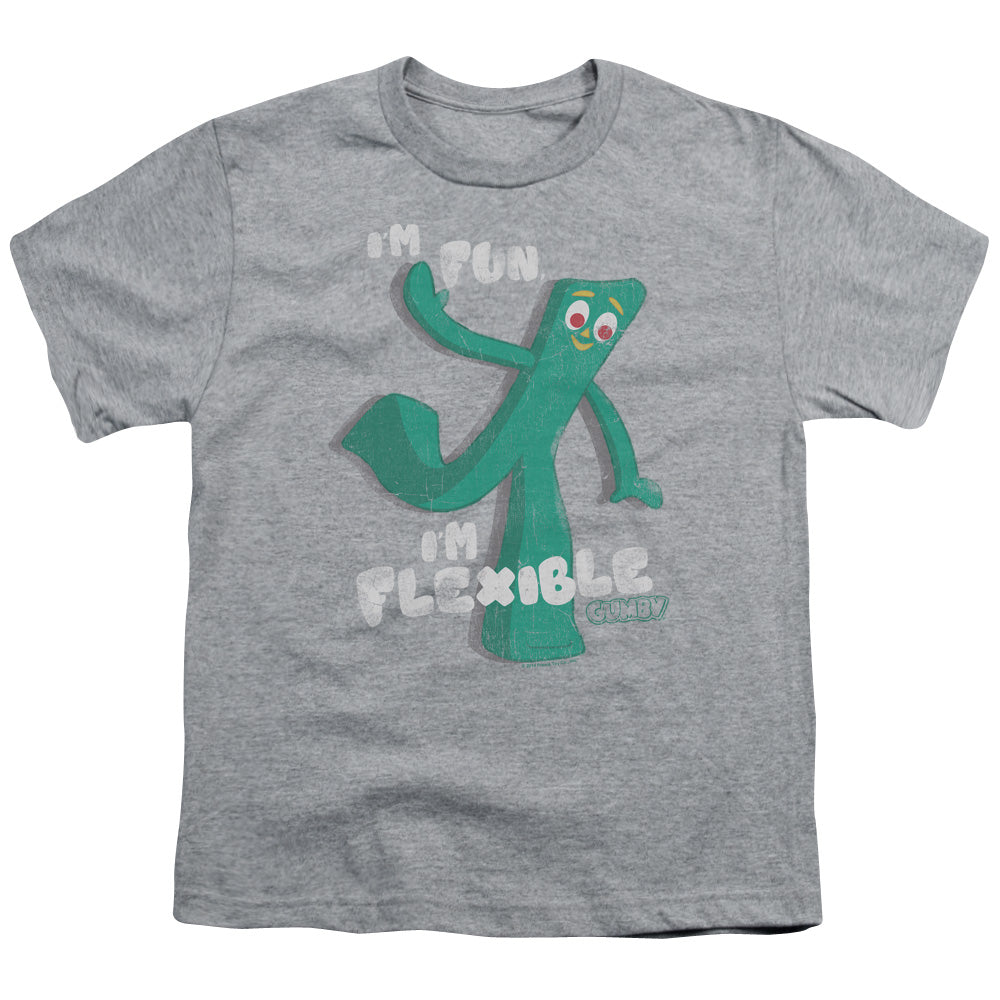 Gumby Flex Kids Youth T Shirt Athletic Heather