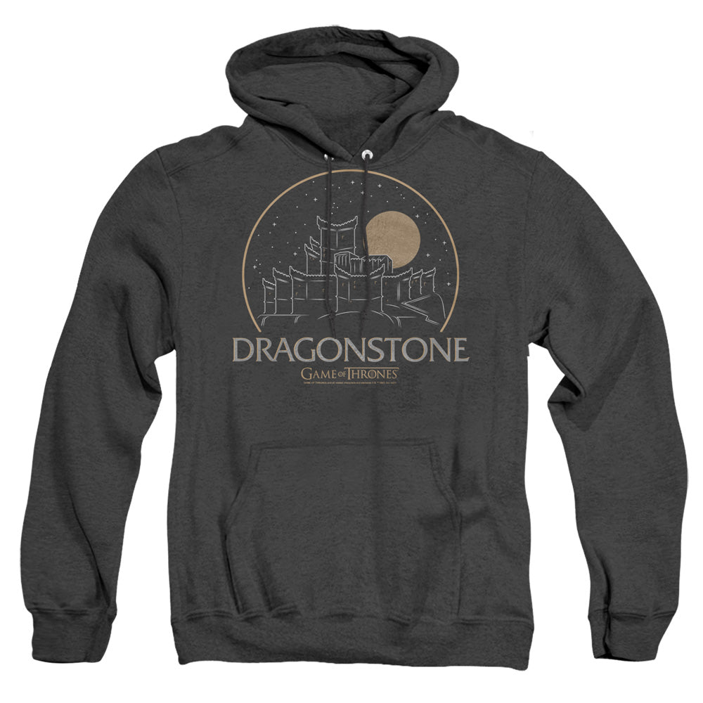 Game Of Thrones Dragonstone Mens Heather Hoodie Black Officially Licensed
