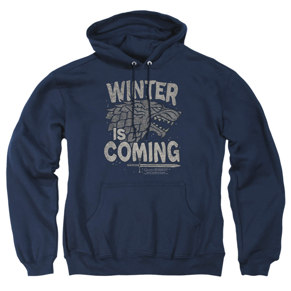 Game Of Thrones Winter Is Coming Mens Hoodie Navy Officially Licensed