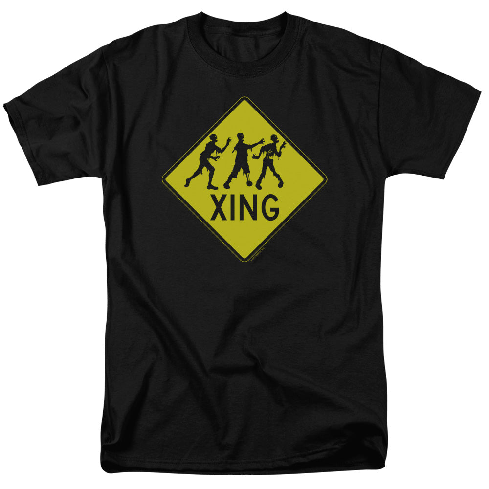 Zombie Xing Mens T Shirt Black Officially Licensed