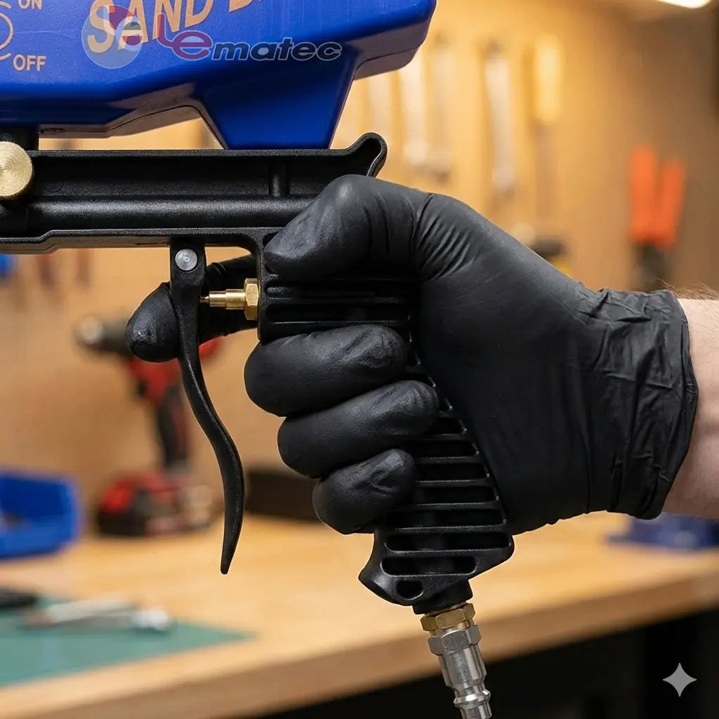 Handheld Sandblaster for Etching & Rust | LE LEMATEC Portable