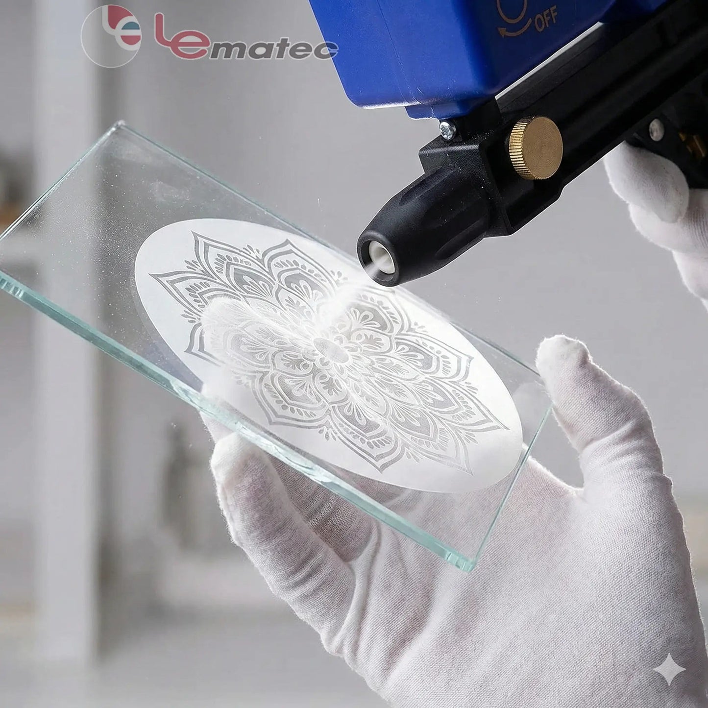 Handheld Sandblaster for Etching & Rust | LE LEMATEC Portable
