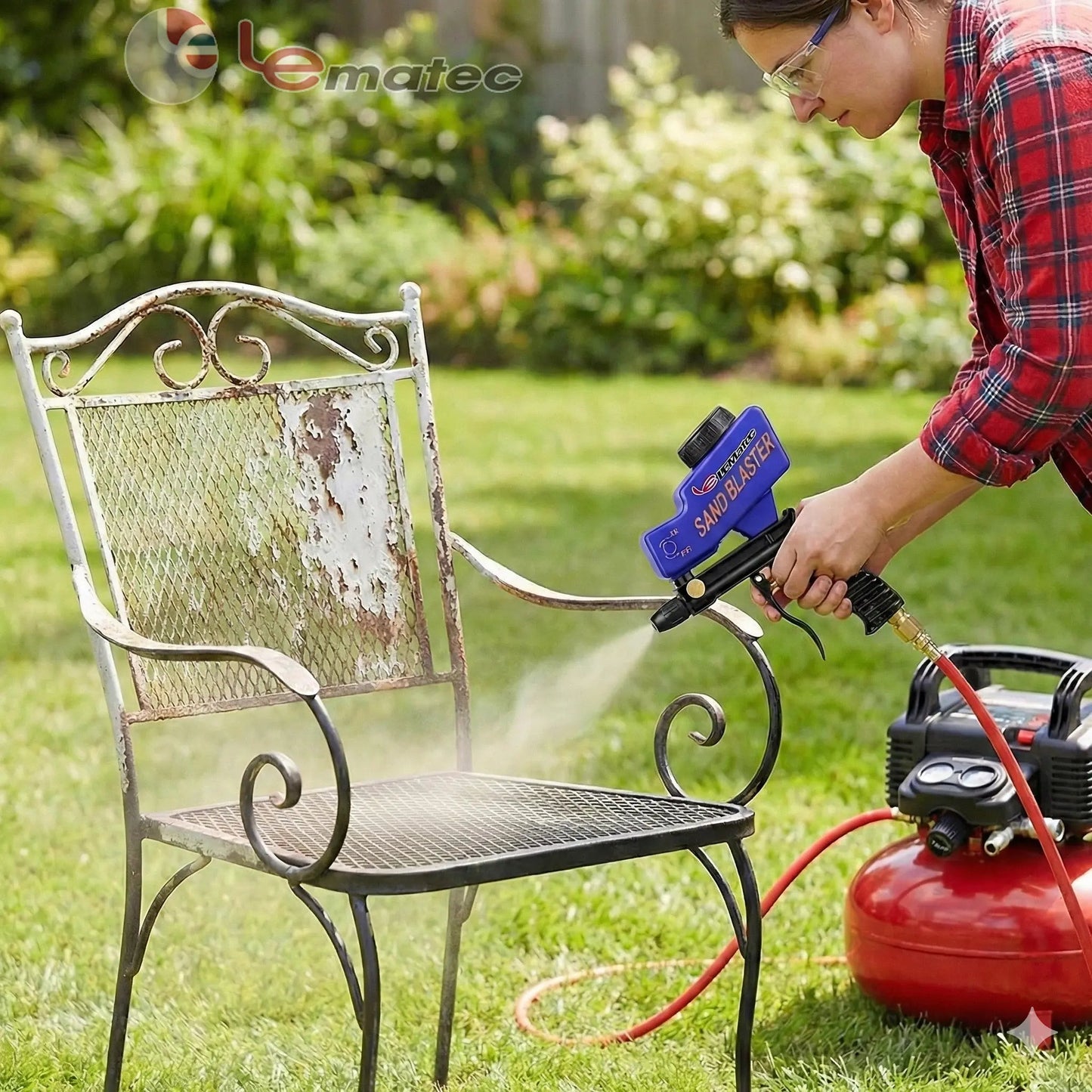 Handheld Sandblaster for Etching & Rust | LE LEMATEC Portable