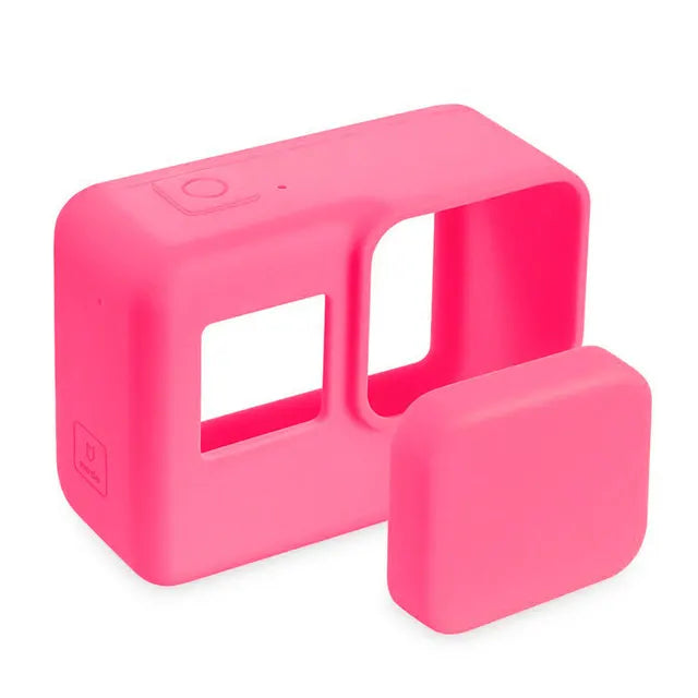 Go Pro Accessories Action Camera Case Protective Silicone Case Skin +Lens Cap cover for GoPro Hero 6 5 Black Hero 6 Camera