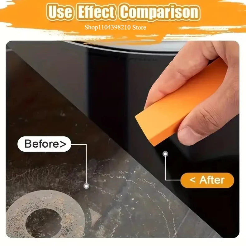 Grime Slayer Pro – Eco Rubber Rust Eraser for Kitchen Faucets & Limescale | Magic Orange Scrub Brick for Stainless Steel & More - THOOBO!