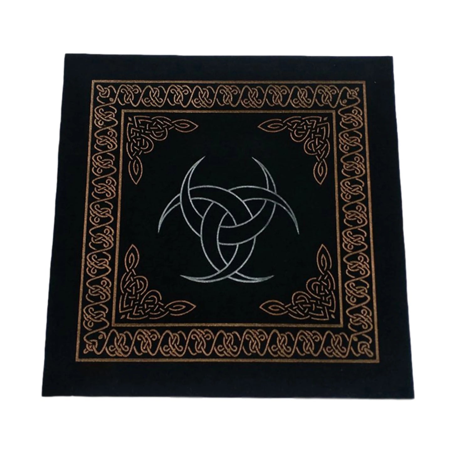 MysticMoon 50x50cm Triple Moon Tarot Cloth – Velvet Witchcraft Altar Pad for Cards, Runes & Rituals - THOOBO!