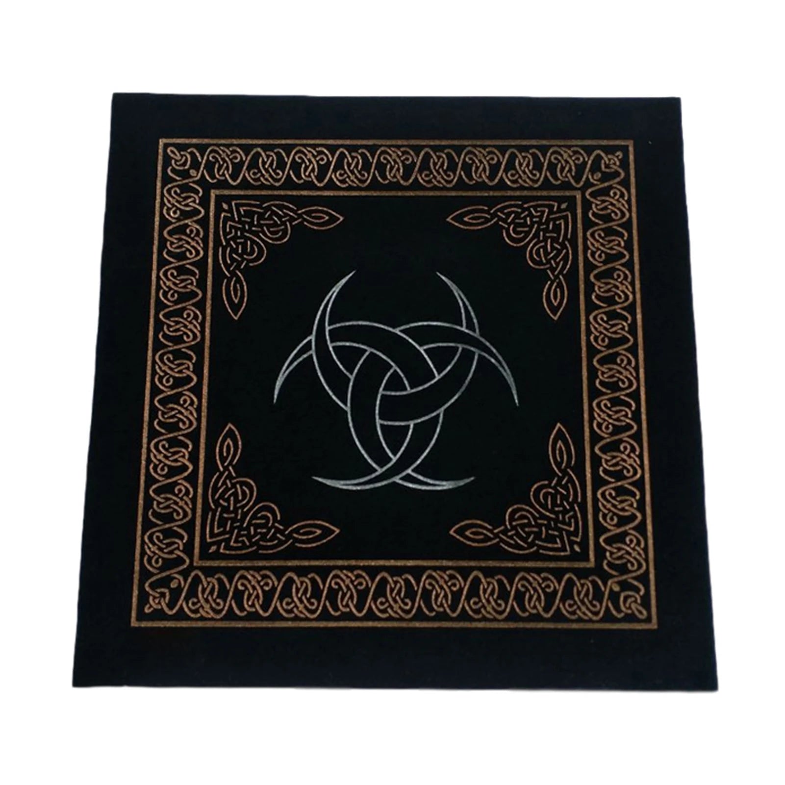 MysticMoon 50x50cm Triple Moon Tarot Cloth – Velvet Witchcraft Altar Pad for Cards, Runes & Rituals - THOOBO!