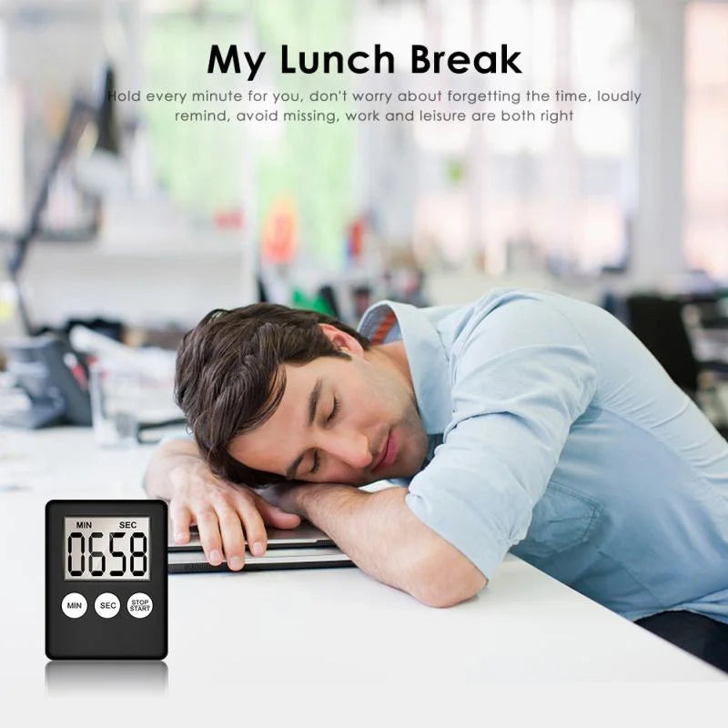 Tick-Tock Tech – Magnetic Digital Kitchen Timer with LCD Screen & Alarm Countdown (Color Options Available)