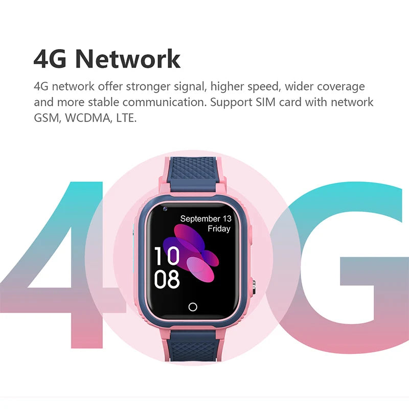 New 4G Smart Watch Kids GPS WIFI Video Call SOS IP67 Waterproof LT21 Child Smartwatch Camera Voice Monitor Tracker Location