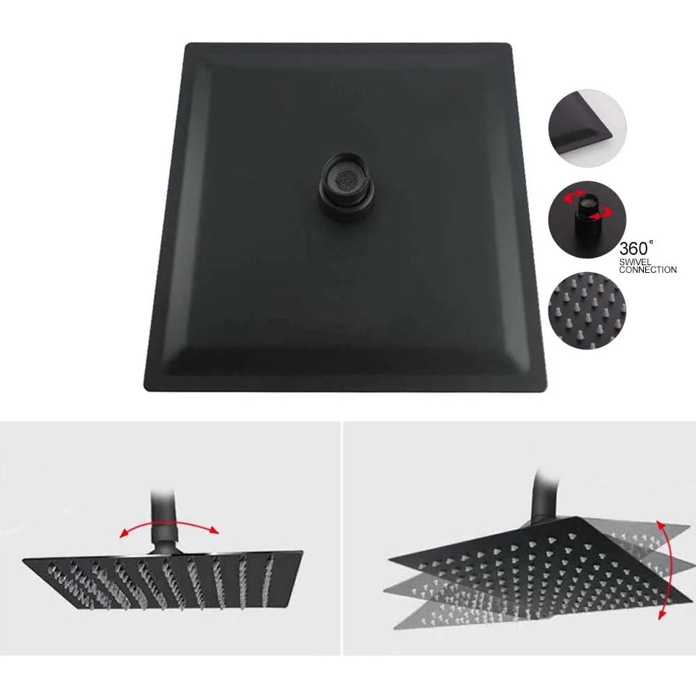 Golden Rain Deluxe – POIQIHY Ultra-Thin Chrome Shower Head 12” of Pure ‘I’m Never Leaving This Bathroom’ Bliss