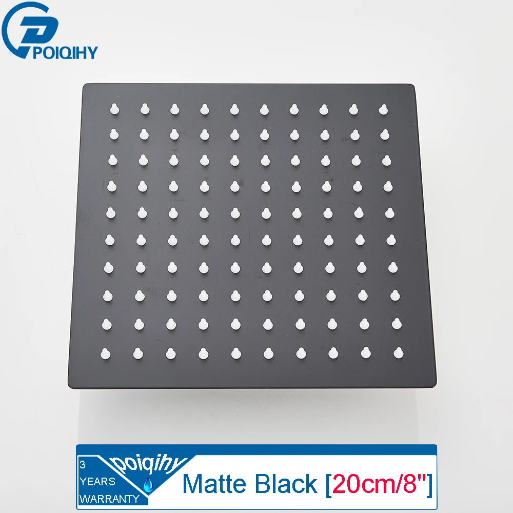 Golden Rain Deluxe – POIQIHY Ultra-Thin Chrome Shower Head 12” of Pure ‘I’m Never Leaving This Bathroom’ Bliss