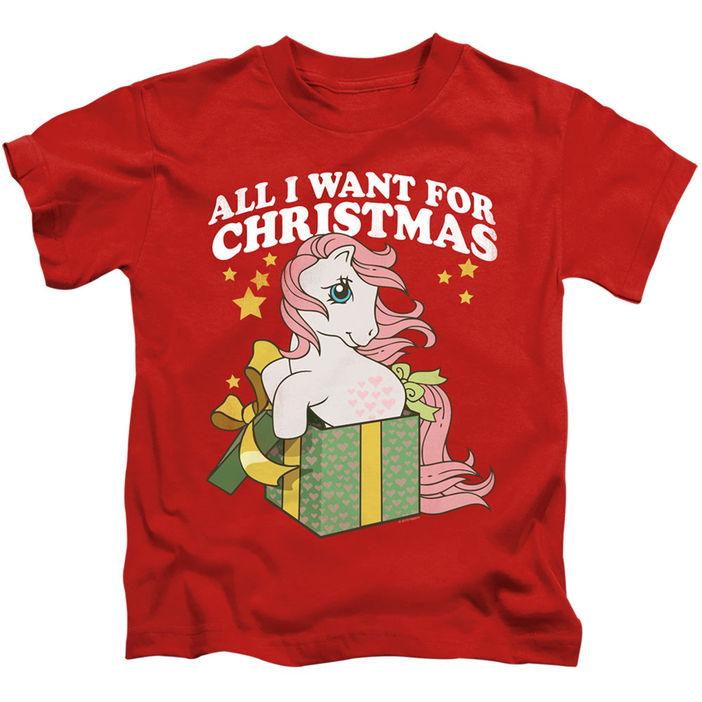 My Little Pony Retro All I Want Juvenile Kids Youth T Shirt Red Officially Licensed