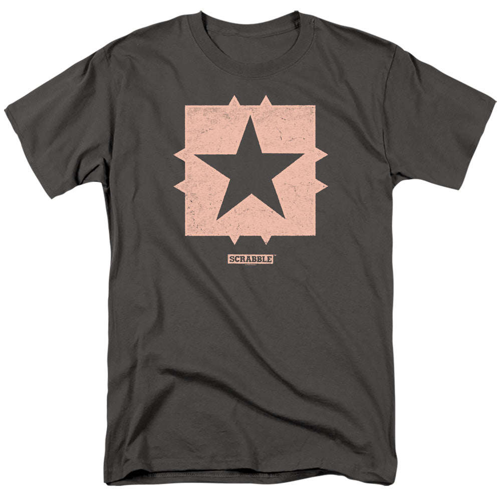 Scrabble Free Space Mens T Shirt Charcoal Officially Licensed
