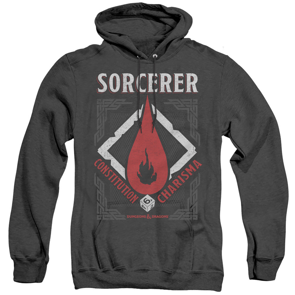 Dungeons And Dragons Sorcerer Heather Mens Hoodie Black Officially Licensed