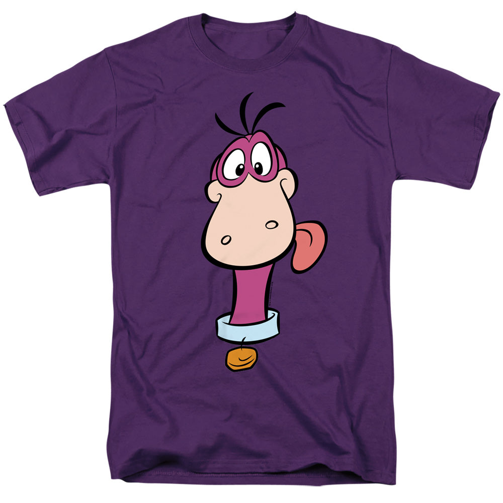 Flintstones Dino Headshot Mens T Shirt Purple Officially Licensed