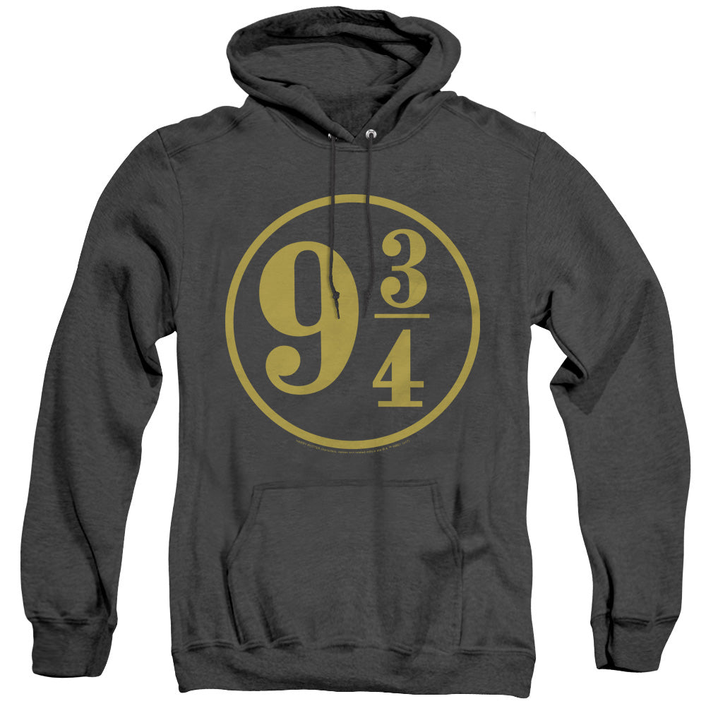 Harry Potter 9 3 4 Heather Mens Hoodie Black Officially Licensed