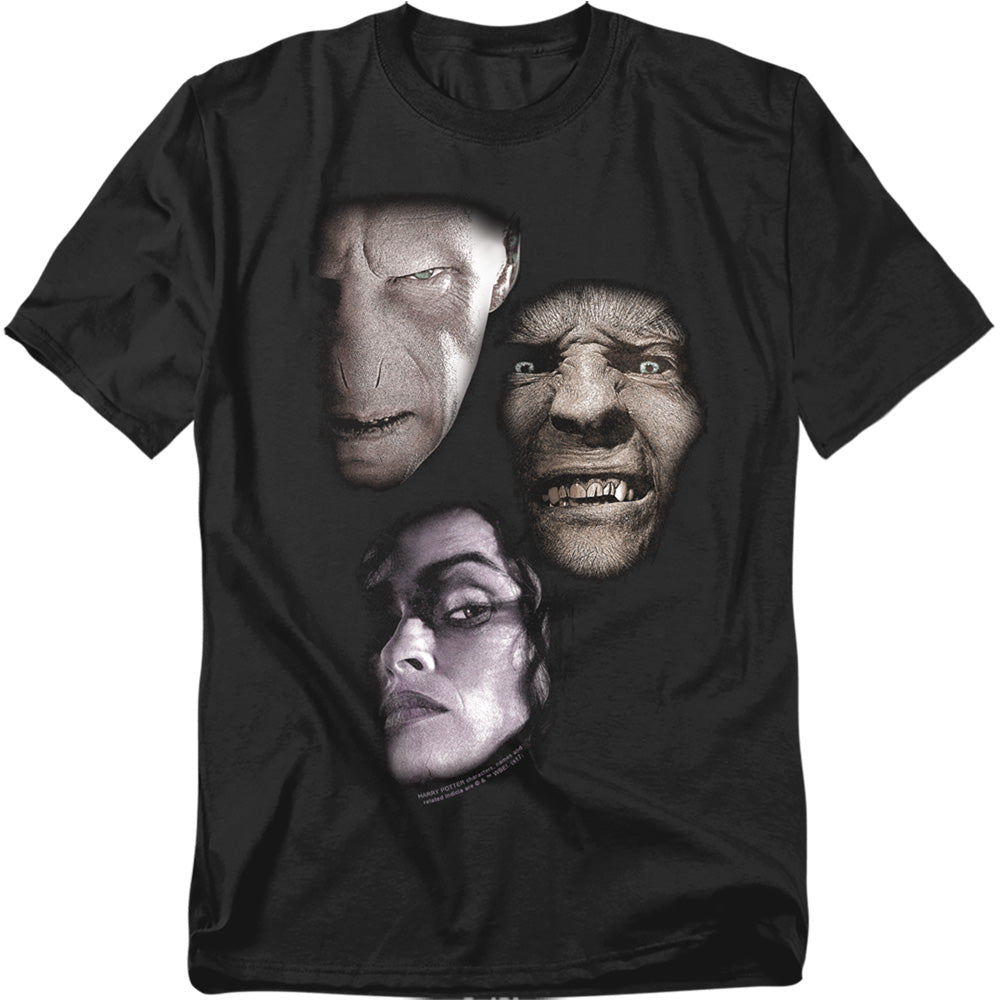 Harry Potter Villian Heads Mens T Shirt Black Officially Licensed