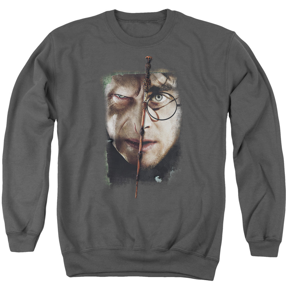 Harry Potter It All Ends Here Mens Crewneck Sweatshirt Charcoal Officially Licensed