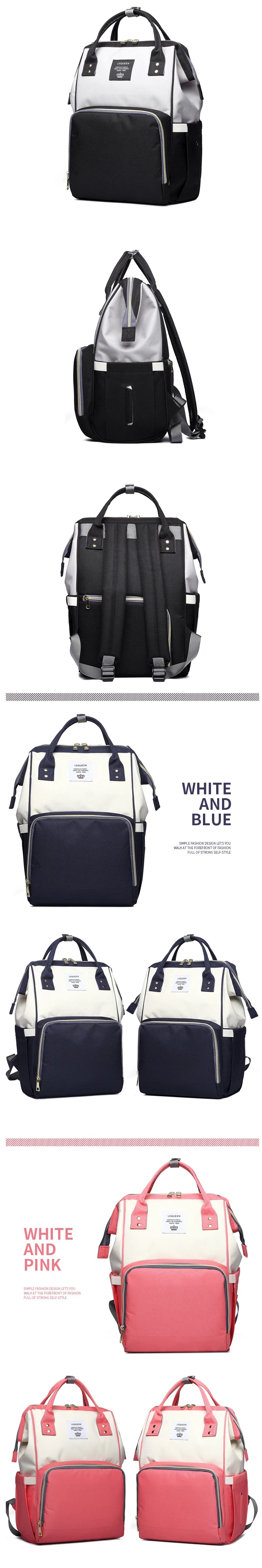 LeQueen LuxeCare — Fashion Maternity Nappy Backpack for Modern Moms & Super Dads