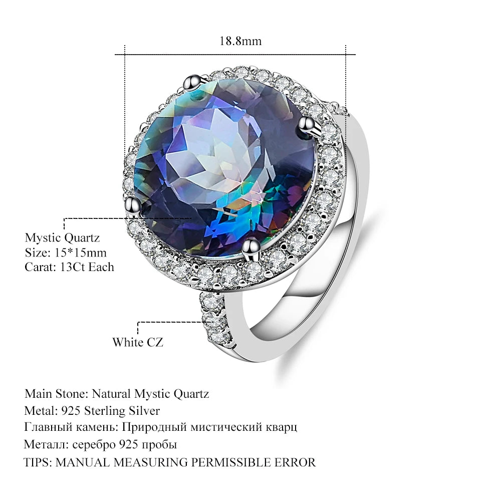 13-Carat Daydream | Gem’s Balle Sterling Silver Mystic Quartz Cocktail Ring