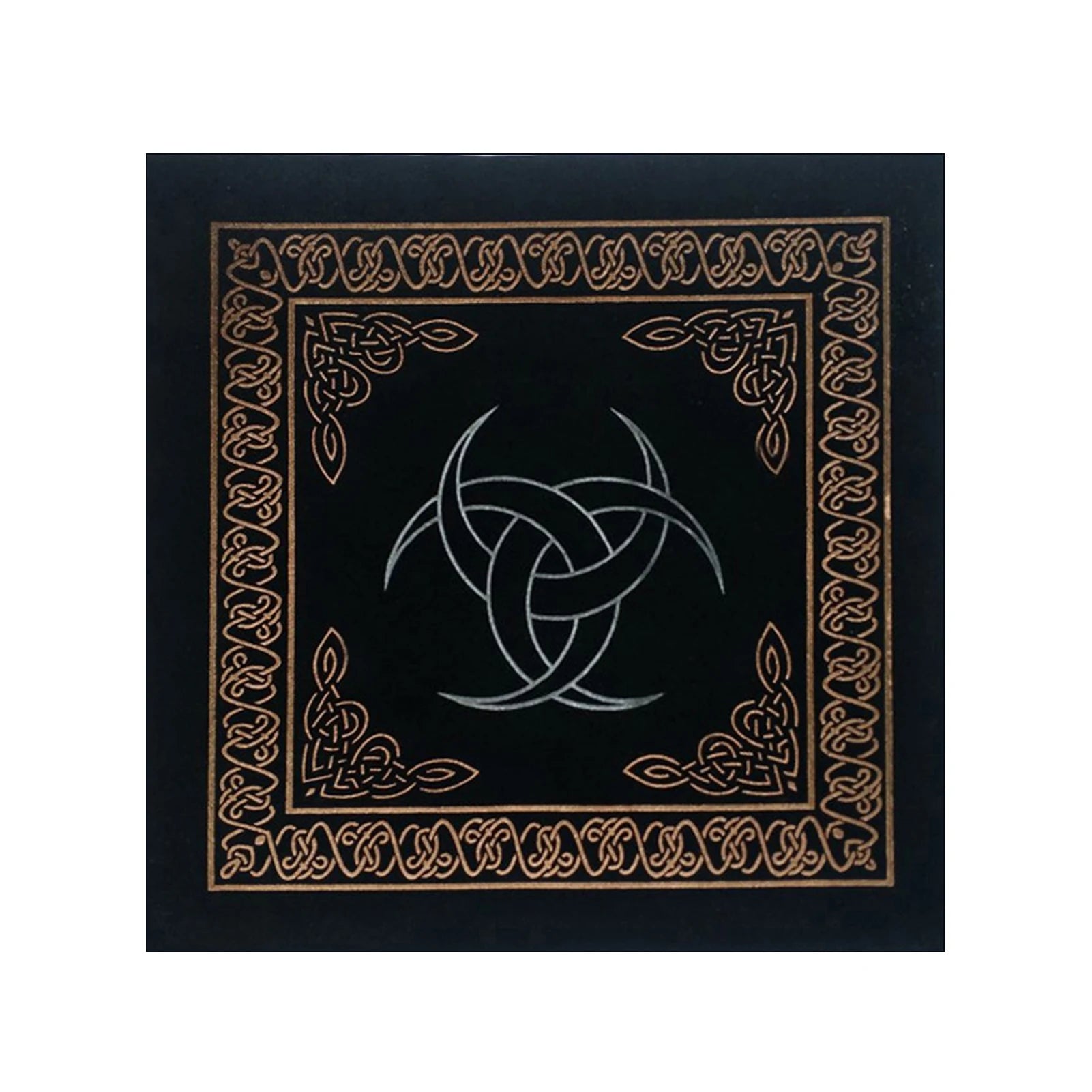 MysticMoon 50x50cm Triple Moon Tarot Cloth – Velvet Witchcraft Altar Pad for Cards, Runes & Rituals - THOOBO!