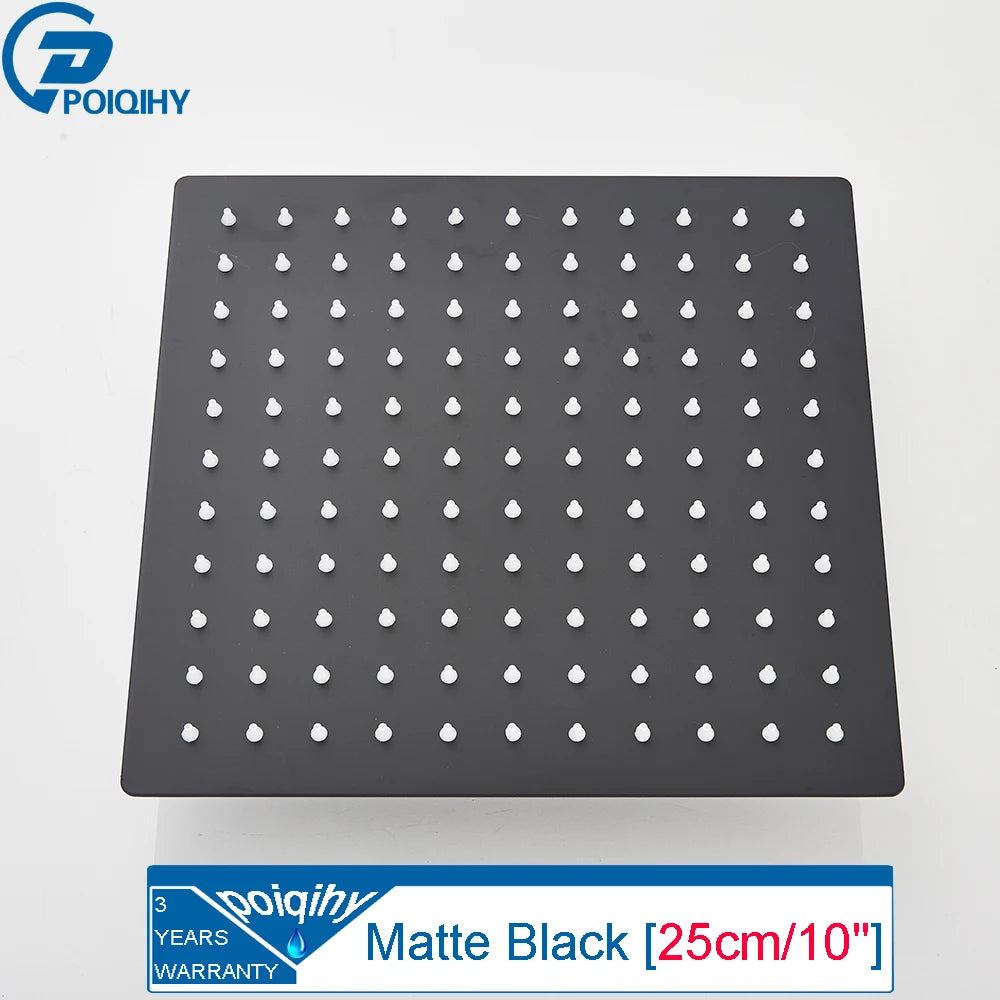 Golden Rain Deluxe – POIQIHY Ultra-Thin Chrome Shower Head 12” of Pure ‘I’m Never Leaving This Bathroom’ Bliss