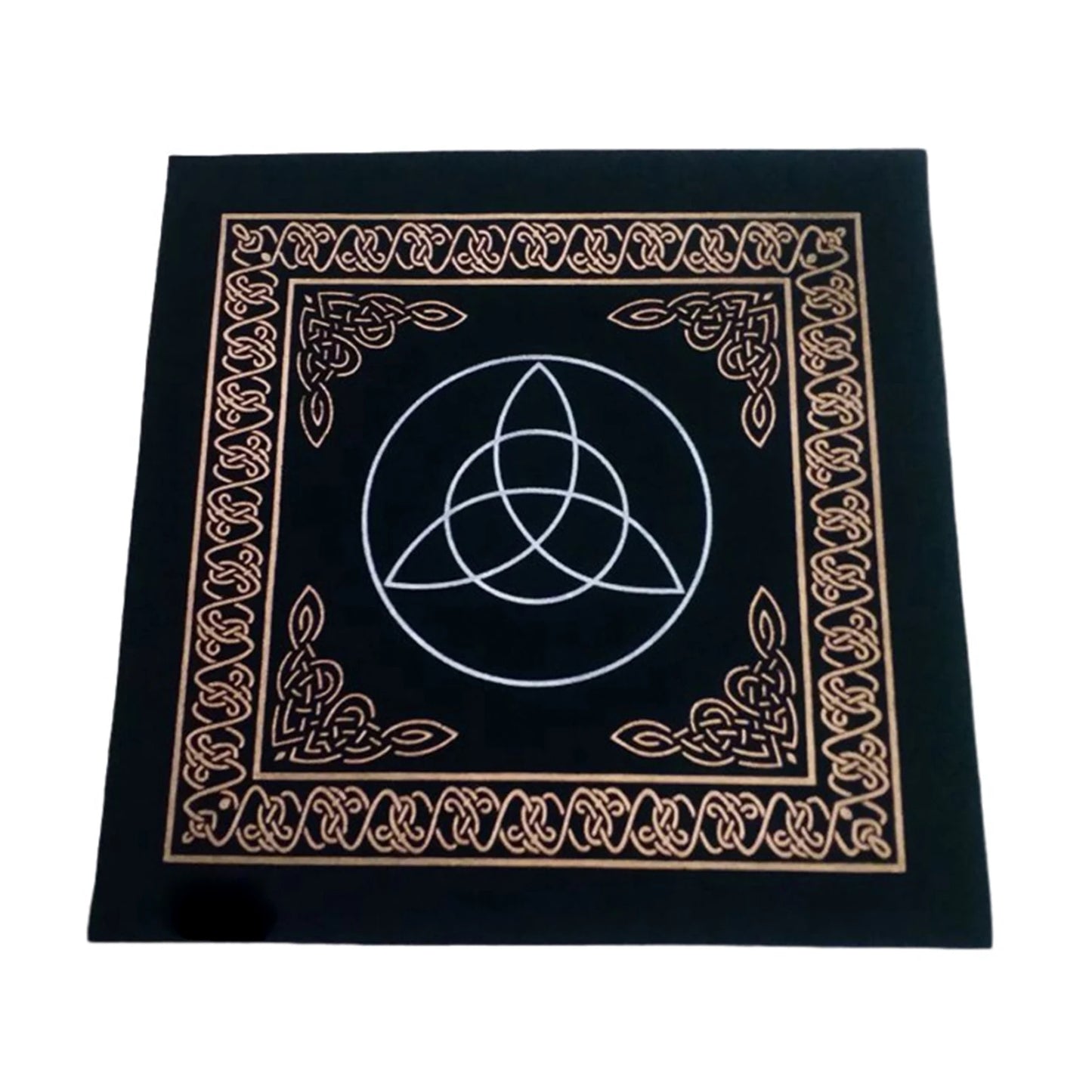 MysticMoon 50x50cm Triple Moon Tarot Cloth – Velvet Witchcraft Altar Pad for Cards, Runes & Rituals - THOOBO!