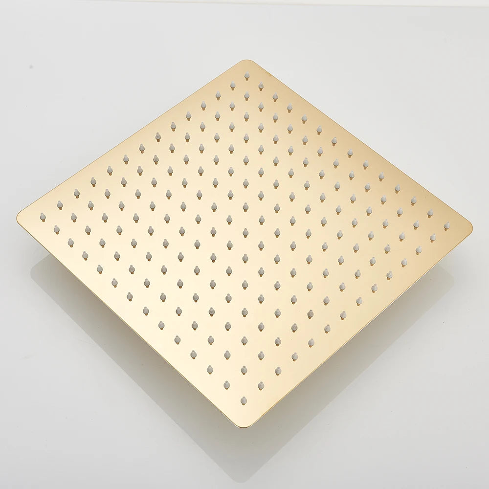 Golden Rain Deluxe – POIQIHY Ultra-Thin Chrome Shower Head 12” of Pure ‘I’m Never Leaving This Bathroom’ Bliss