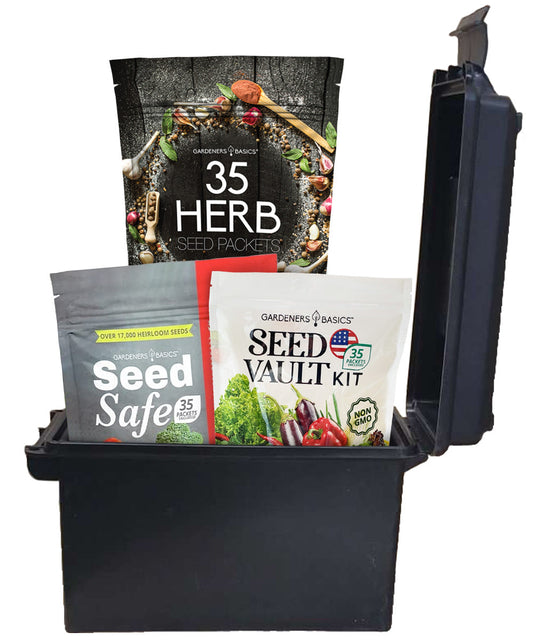 Heirloom Seeds Collection | 3-in-1 Seed Vault, Survival Seed, and Herbs 105 Varieties