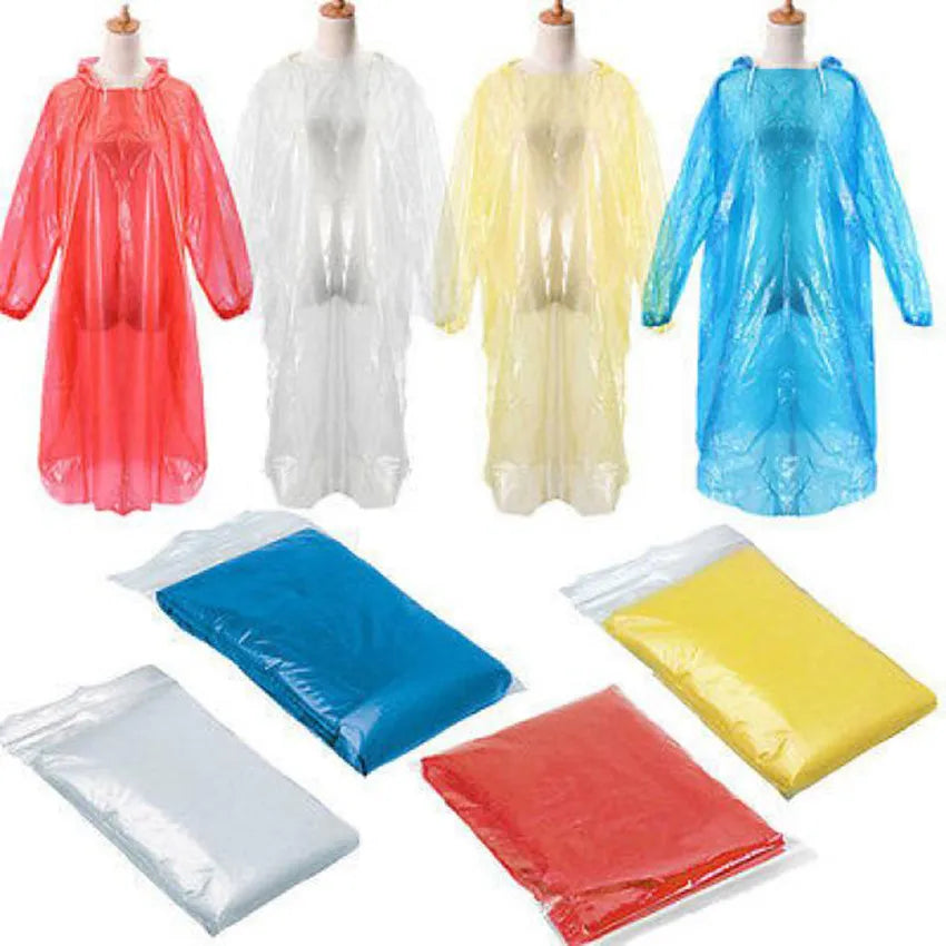 1pcs Convenient Disposable Adult Emergency Waterproof Rain Coat Poncho Hiking Camping Rain Coat Unisex Rainwear Good Quality - THOOBO!