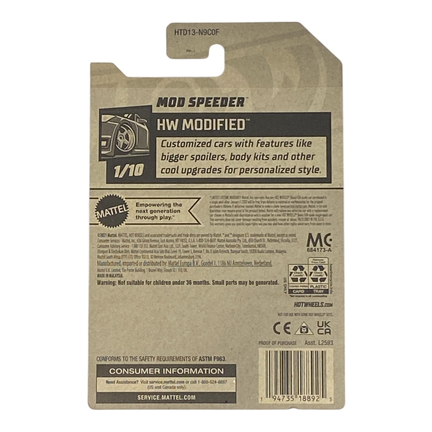 Hot Wheels Mod Speeder - HW Modified Series 1/10