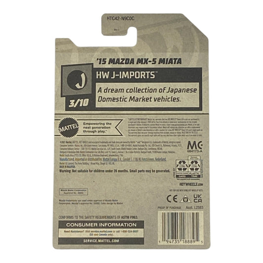 Hot Wheels '15 Mazda MX-5 Miata - HW J-Imports Series 3/10