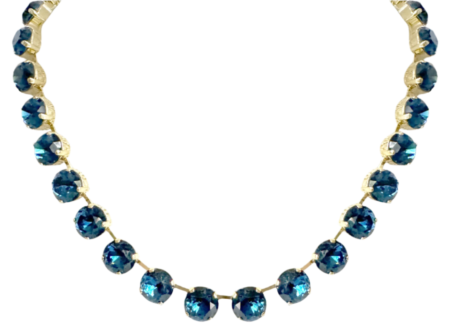 Daphne Dark Blue Crystal Riviera Necklace