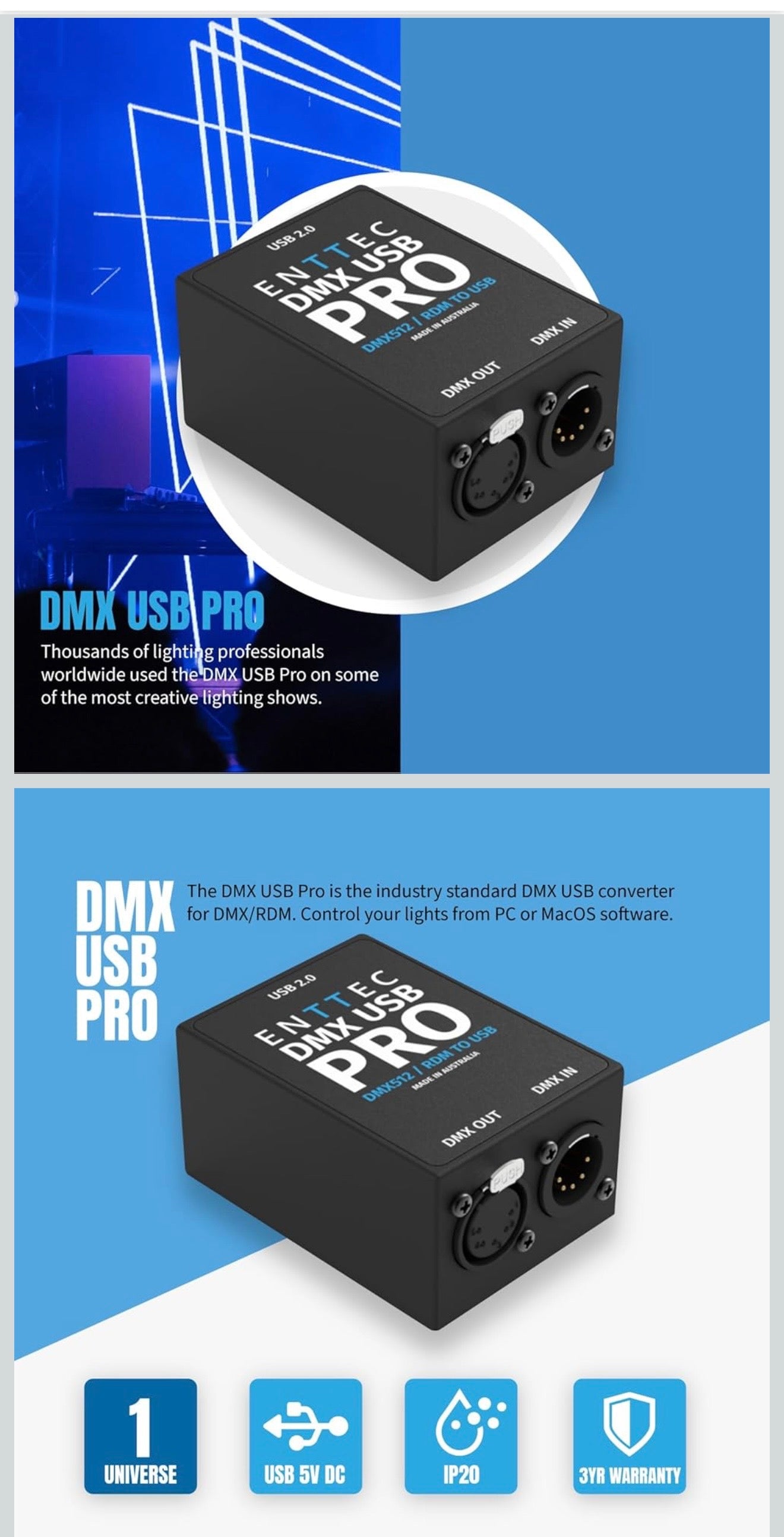 DMX Smart Link HUB – Pro Dual I/O Kit (Simultaneous DMX Input & Output)