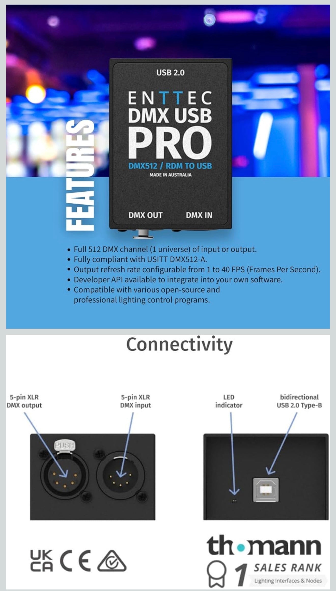 DMX Smart Link HUB – Pro Dual I/O Kit (Simultaneous DMX Input & Output)